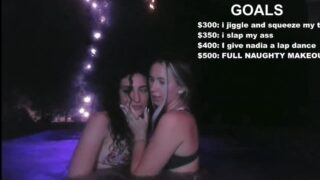 nadia amine onlyfans leaked – Lesbians kisses for money